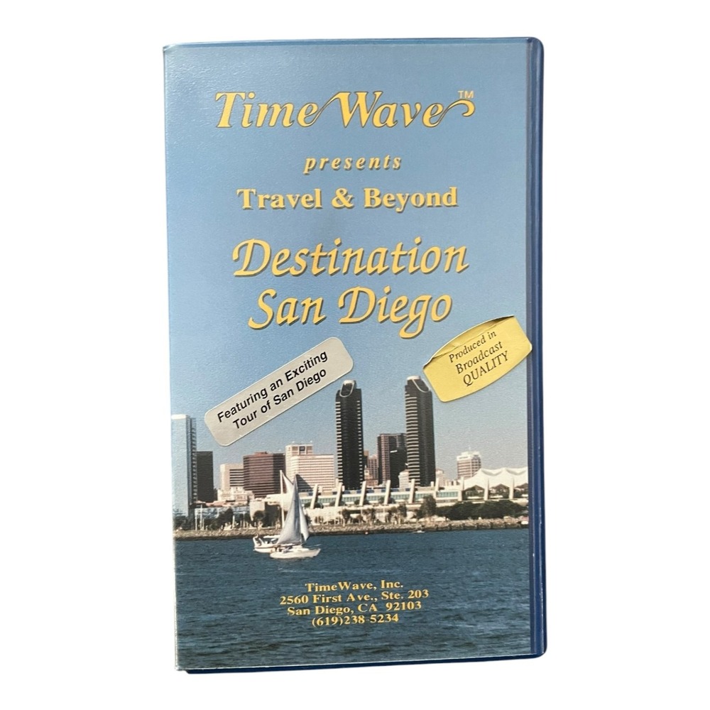 Time Wave Travel & Beyond: Destination San Diego VHS Tape 1996 Tour Documentary